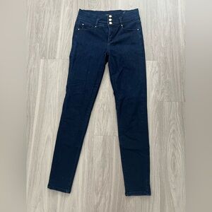 Ann Taylor Navy Skinny Jeans 8 tall